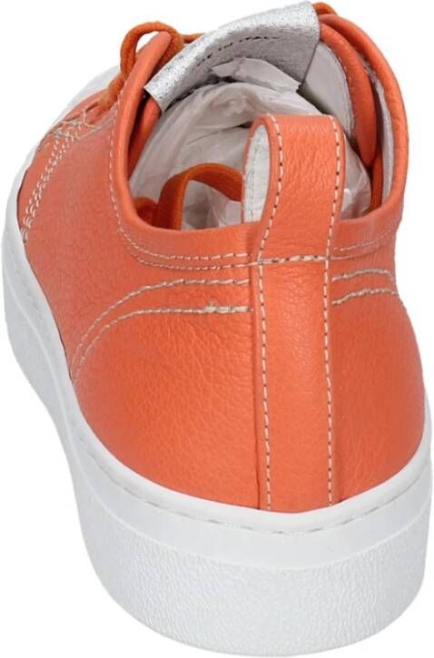 Stokton Leren Damessneakers Orange Dames