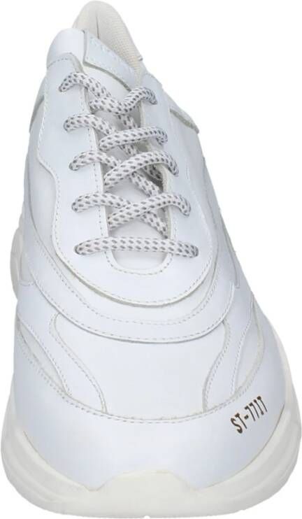 Stokton Leren Damessneakers White Dames