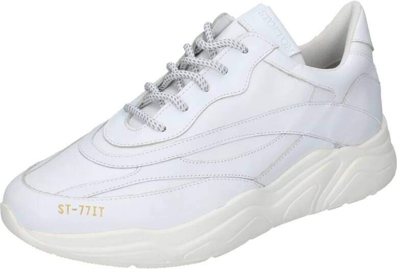 Stokton Leren Damessneakers White Dames