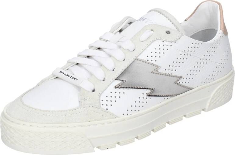 Stokton Leren Damessneakers White Dames