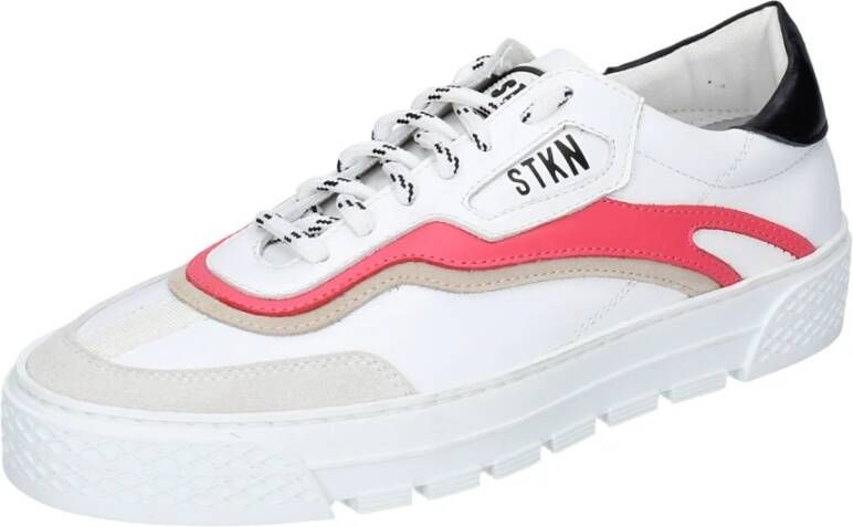 Stokton Leren Damessneakers White Dames