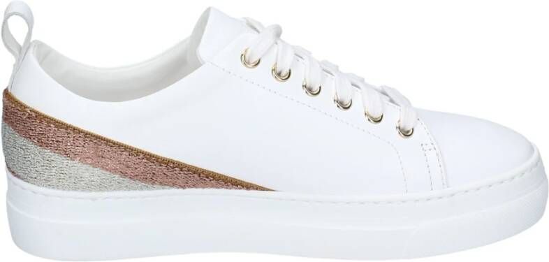 Stokton Leren Damessneakers White Dames