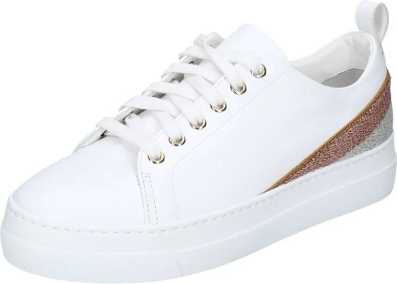 Stokton Leren Damessneakers White Dames