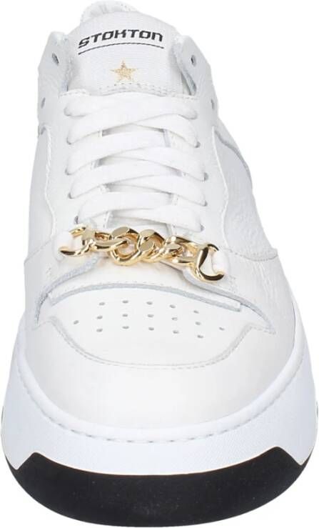 Stokton Leren Damessneakers White Dames