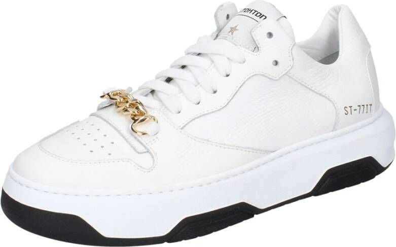 Stokton Leren Damessneakers White Dames