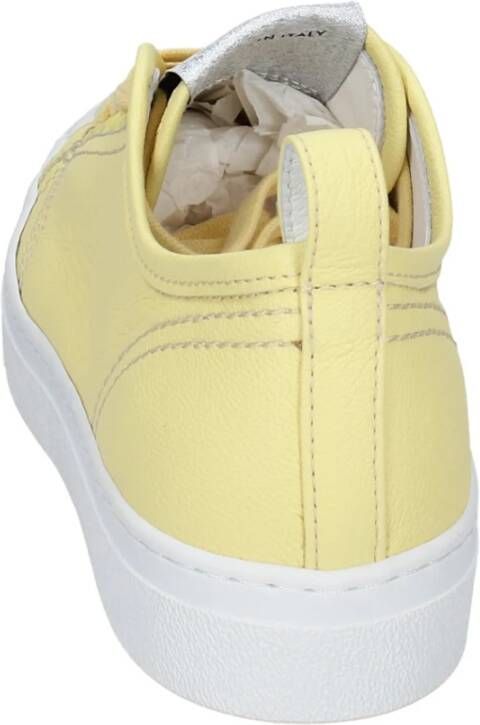 Stokton Leren Damessneakers Yellow Dames