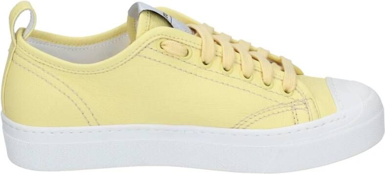 Stokton Leren Damessneakers Yellow Dames