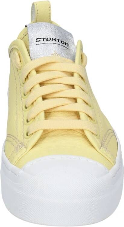 Stokton Leren Damessneakers Yellow Dames