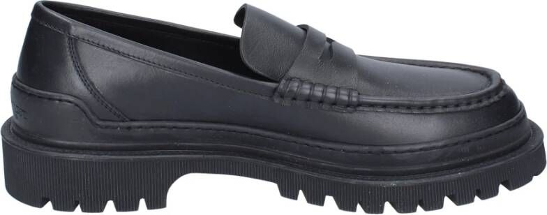 Stokton Leren Heren Loafers Schoenen Black Heren