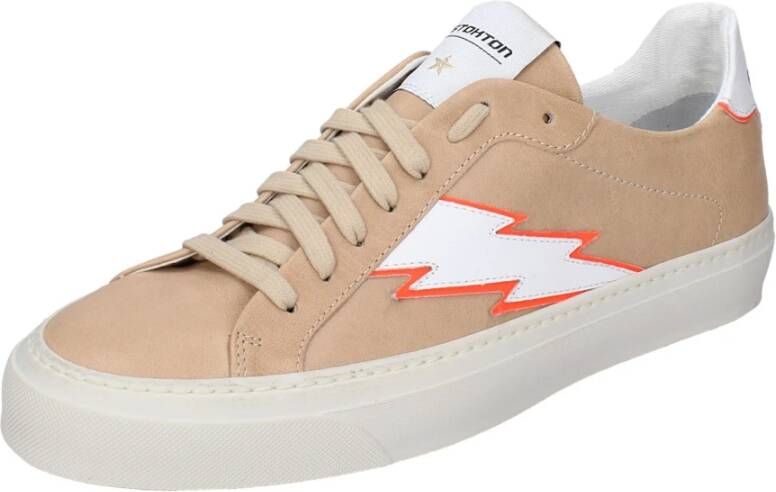 Stokton Leren Heren Sneakers Beige Heren