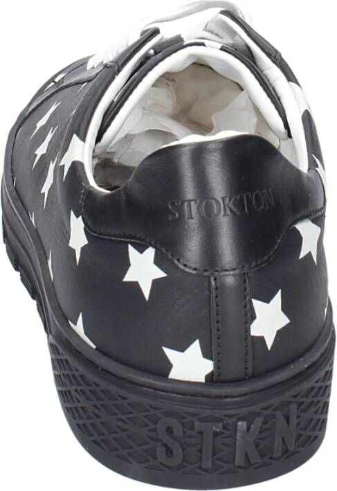 Stokton Leren Heren Sneakers Black Heren