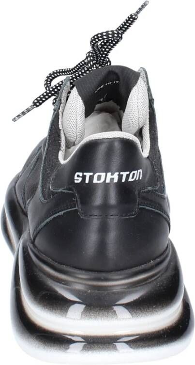 Stokton Leren Heren Sneakers Black Heren