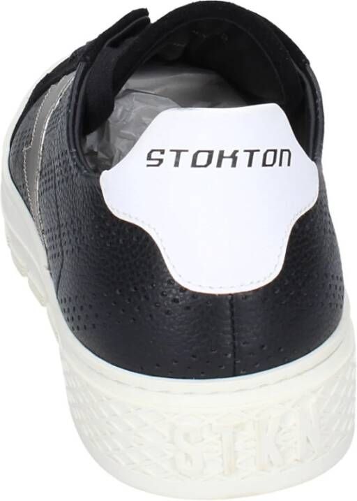 Stokton Leren Heren Sneakers Black Heren