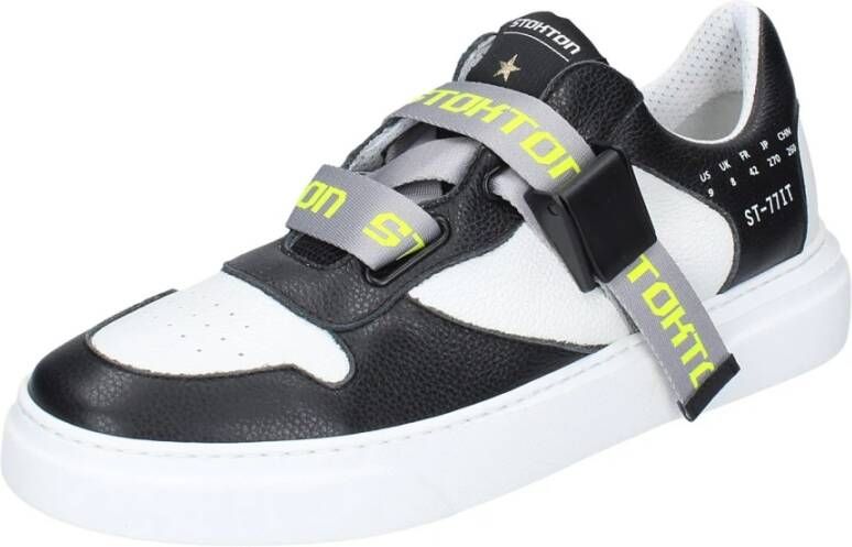 Stokton Leren Heren Sneakers Black Heren