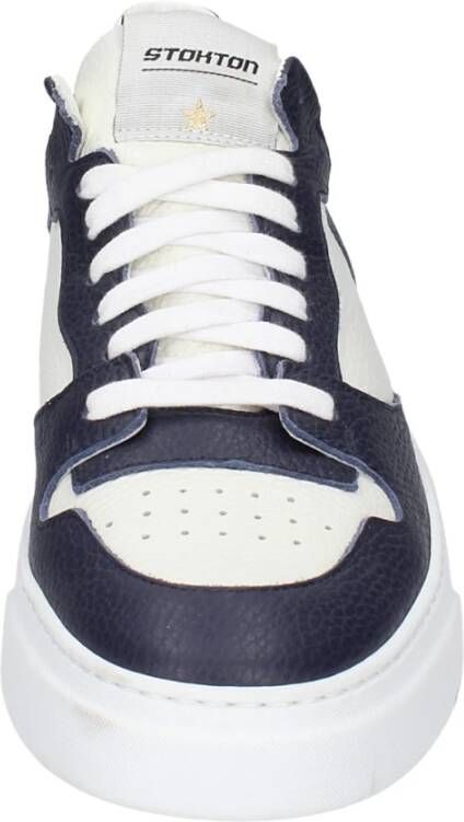 Stokton Leren Heren Sneakers Blue Heren