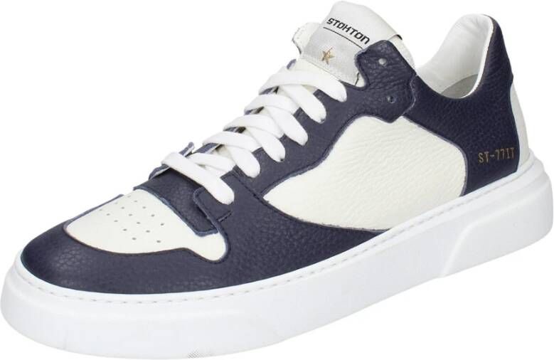 Stokton Leren Heren Sneakers Blue Heren