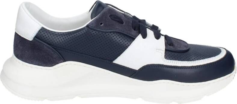 Stokton Leren Heren Sneakers Blue Heren