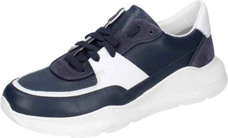 Stokton Leren Heren Sneakers Blue Heren