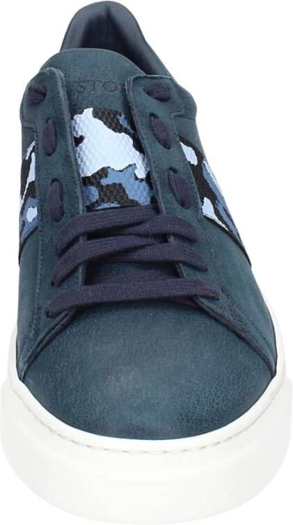 Stokton Leren Heren Sneakers Blue Heren