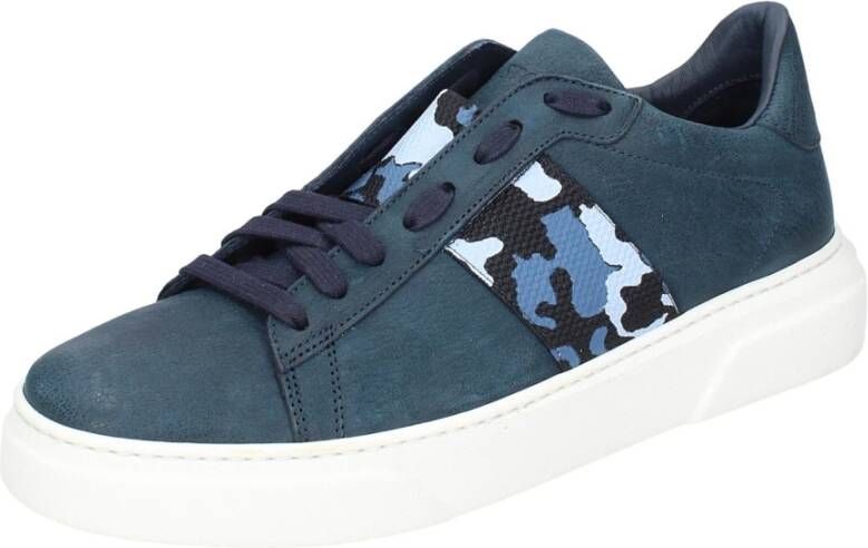 Stokton Leren Heren Sneakers Blue Heren