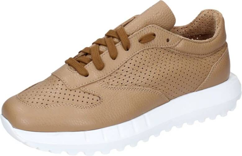 Stokton Leren Heren Sneakers Brown Heren