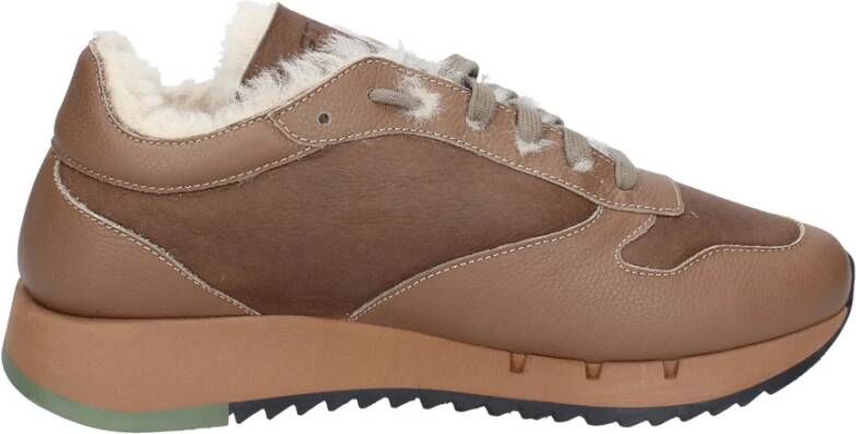 Stokton Leren Heren Sneakers Brown Heren