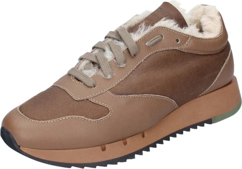 Stokton Leren Heren Sneakers Brown Heren