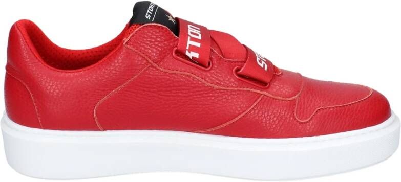 Stokton Leren Heren Sneakers Red Heren