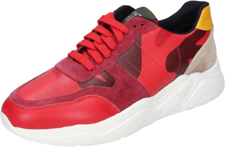 Stokton Leren Heren Sneakers Red Heren