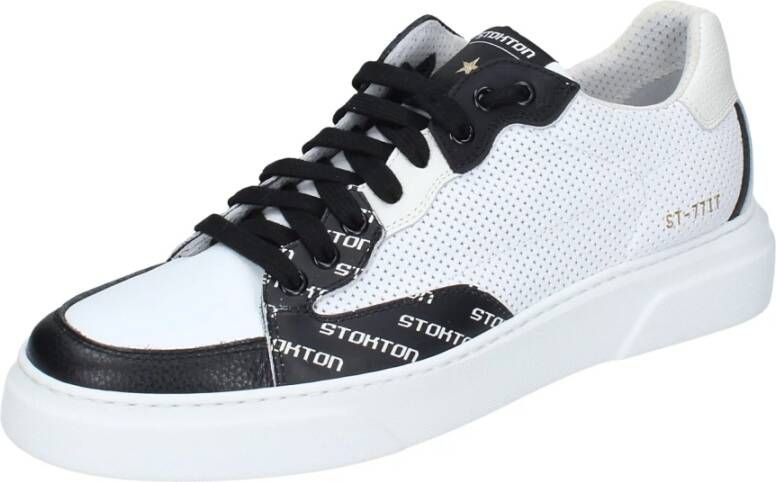 Stokton Leren Heren Sneakers White Heren