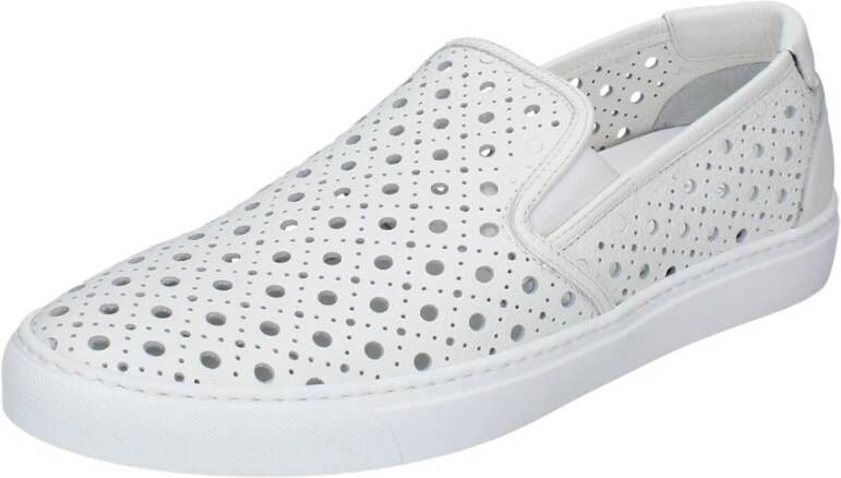 Stokton Leren Slip-On Heren Sneakers White Heren