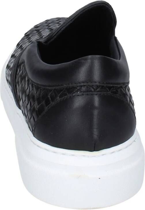 Stokton Leren Slip-On Sneakers voor Mannen Black Heren