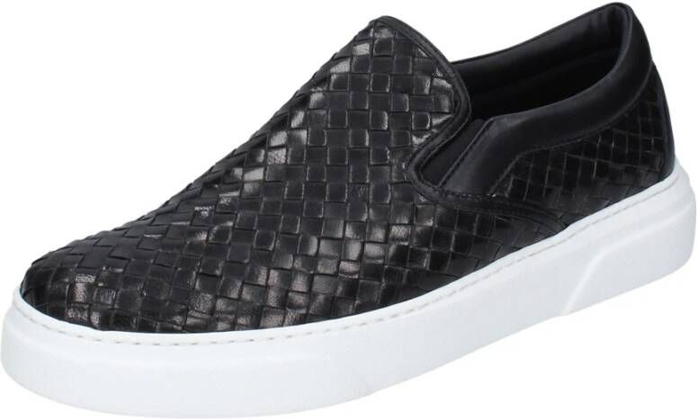 Stokton Leren Slip-On Sneakers voor Mannen Black Heren