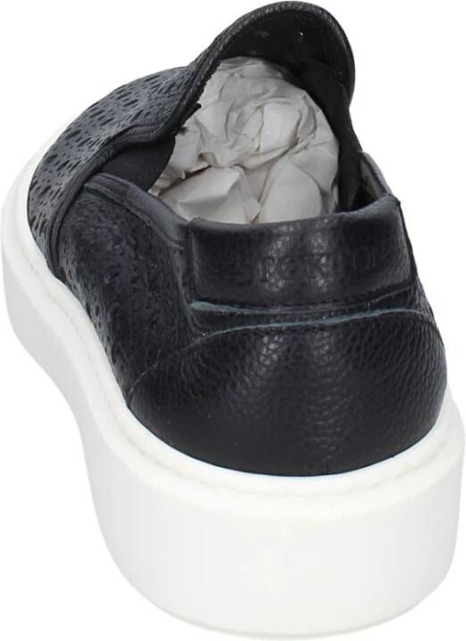 Stokton Leren Slip-On Sneakers voor Mannen Black Heren