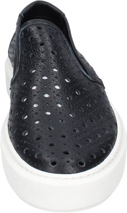 Stokton Leren Slip-On Sneakers voor Mannen Black Heren