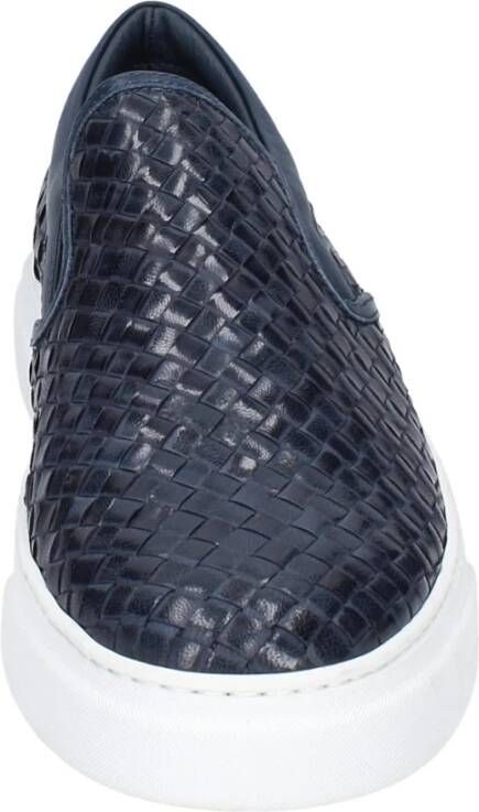 Stokton Leren Slip-On Sneakers voor Mannen Blue Heren