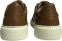 Stokton Leren Sneakers met Elastische Zijde 4cm Rubberen Zool Brown Heren - Thumbnail 3