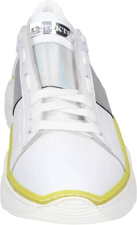 Stokton Leren Sneakers voor Mannen White Heren