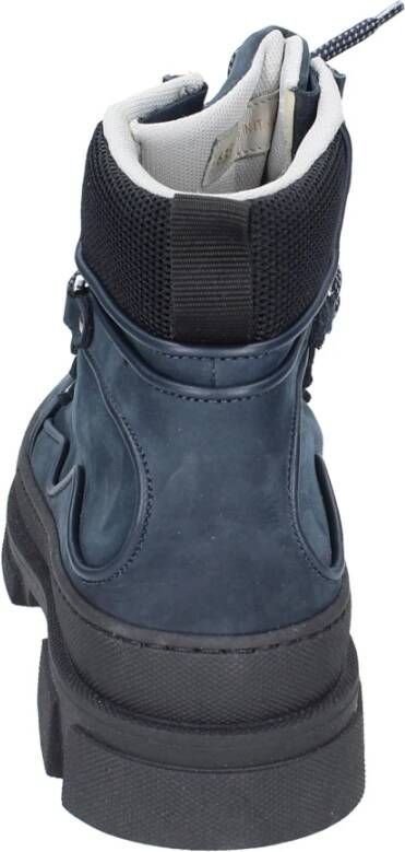 Stokton Nubuck Leren Enkellaarzen Mannen Blue Heren