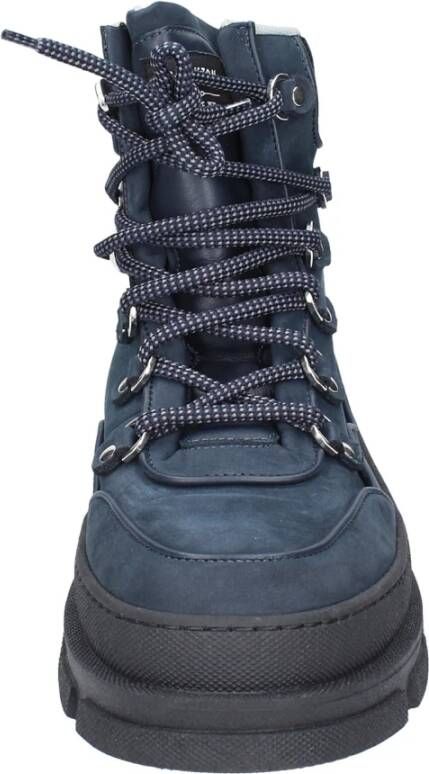 Stokton Nubuck Leren Enkellaarzen Mannen Blue Heren