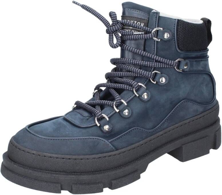 Stokton Nubuck Leren Enkellaarzen Mannen Blue Heren