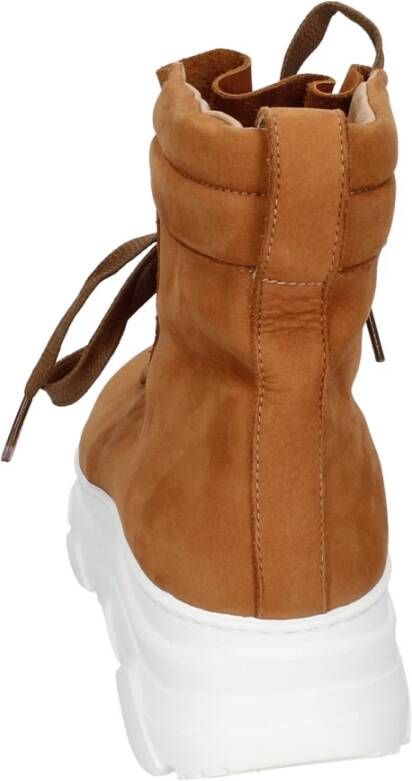 Stokton Nubuck Leren Enkellaarzen Vrouwen Brown Dames