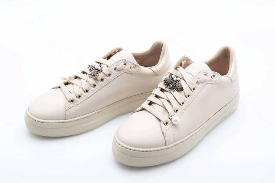 Stokton Stijlvolle Sprite Sneakers Beige Dames