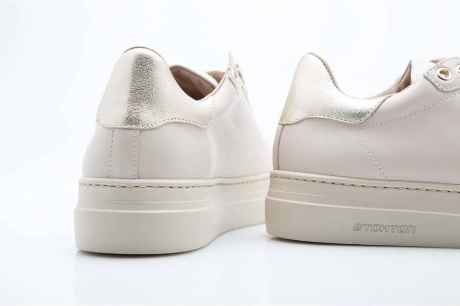 Stokton Stijlvolle Sprite Sneakers Beige Dames