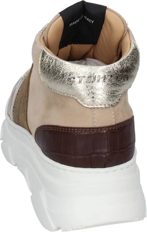 Stokton Suede Damessneakers Beige Dames