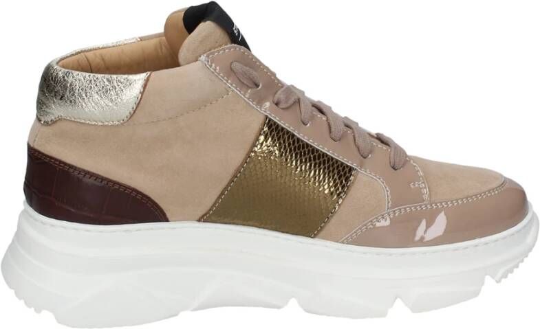 Stokton Suede Damessneakers Beige Dames