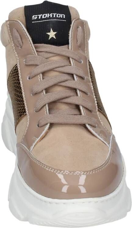 Stokton Suede Damessneakers Beige Dames