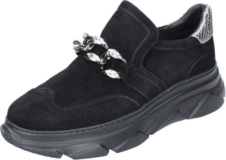 Stokton Suede Damessneakers Black Dames