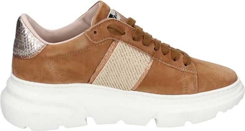 Stokton Suede Damessneakers Brown Dames