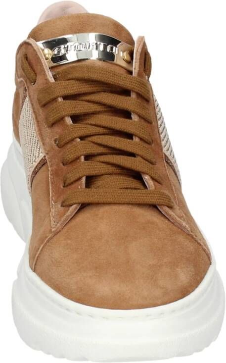 Stokton Suede Damessneakers Brown Dames